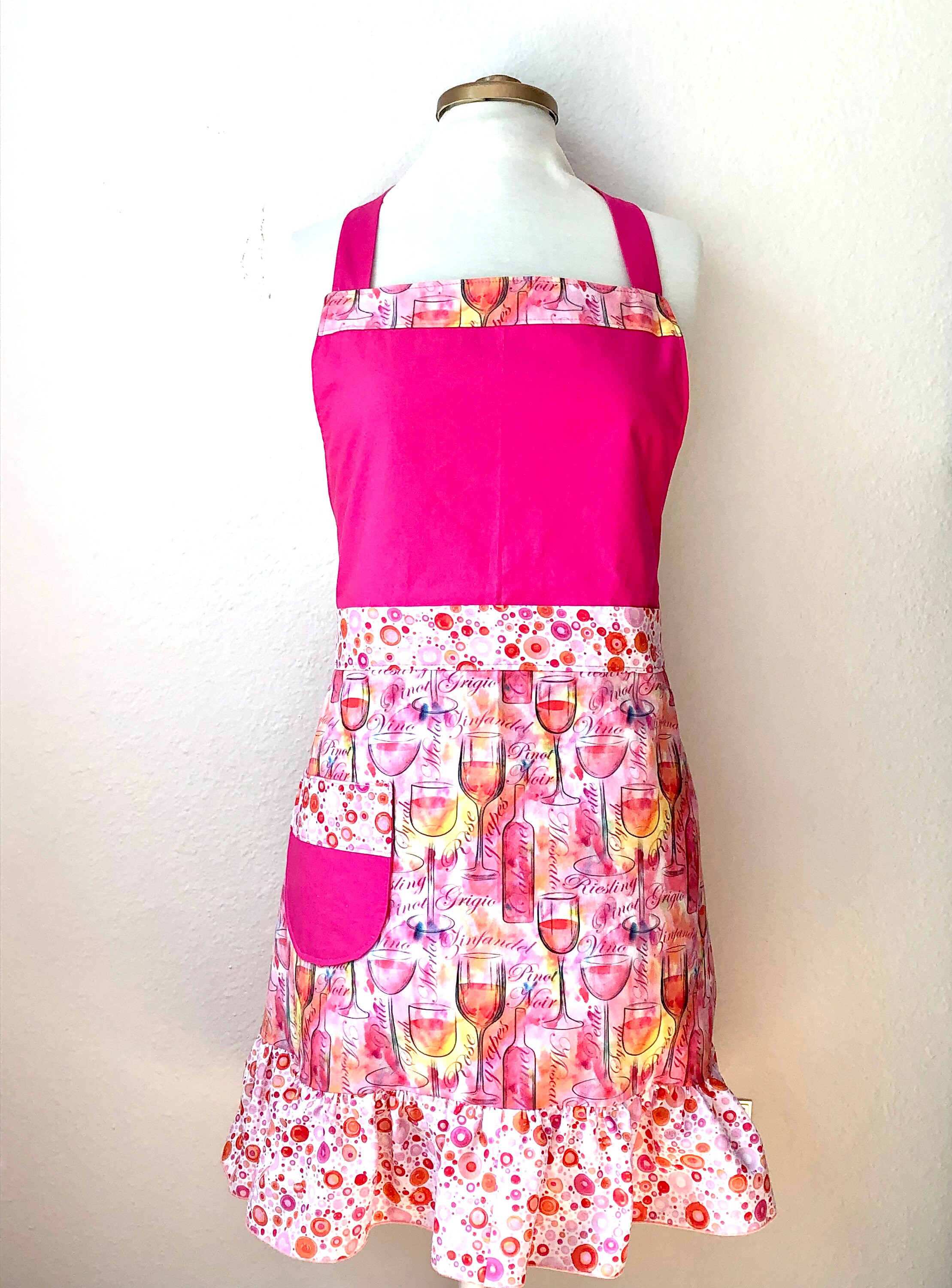 Retro designer apron pinup apron full apron cocktail apron Etsy