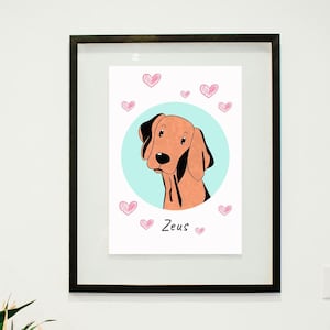 Custom Portrait pet, Dog and Cat Portrait from Photo Minimalist, Cute Illustration, Personalized Print, Pets portrait painting, Digital Art