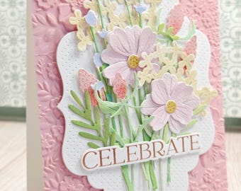 Handmade Wildflower Birthday Card- Detailed Watercolor Keepsake
