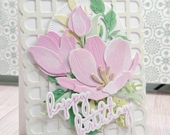 Handmade Birthday Card- Watercolor Floral Greeting
