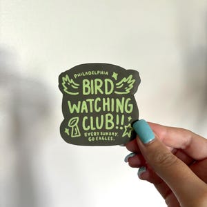 Bird Watching Club Philadelphia Eagles Sticker | Philly Sticker, Go Birds, Vinyl Sticker, Eagles Fan Gift