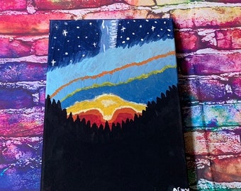 Night Sky Sunset 9x12