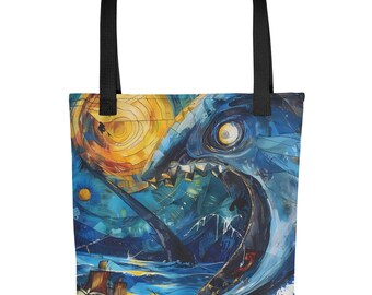 Tote bag - Van Gogh style Moby Dick fanart