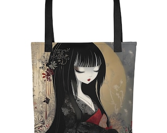 Tote bag - Anime Japanese Beauty in Kimono