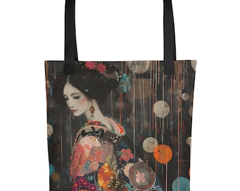 Tote bag - Gustav Klimt inspired Moody Woman in Kimono
