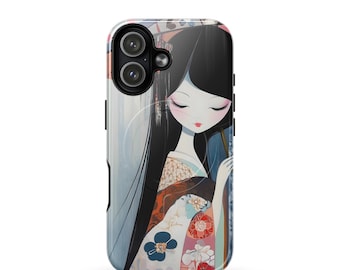 MagSafe® tough case for iPhone® - Anime Japanese Girl in the Rain