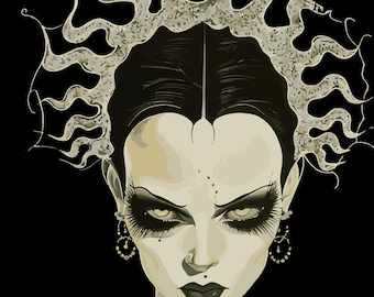 Women's Relaxed T-Shirt - Bride of Frankenstein original unique design