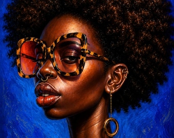 Black Woman Wall Art – Afro Chic Printable
