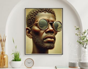 Black Man Portrait Wall Art