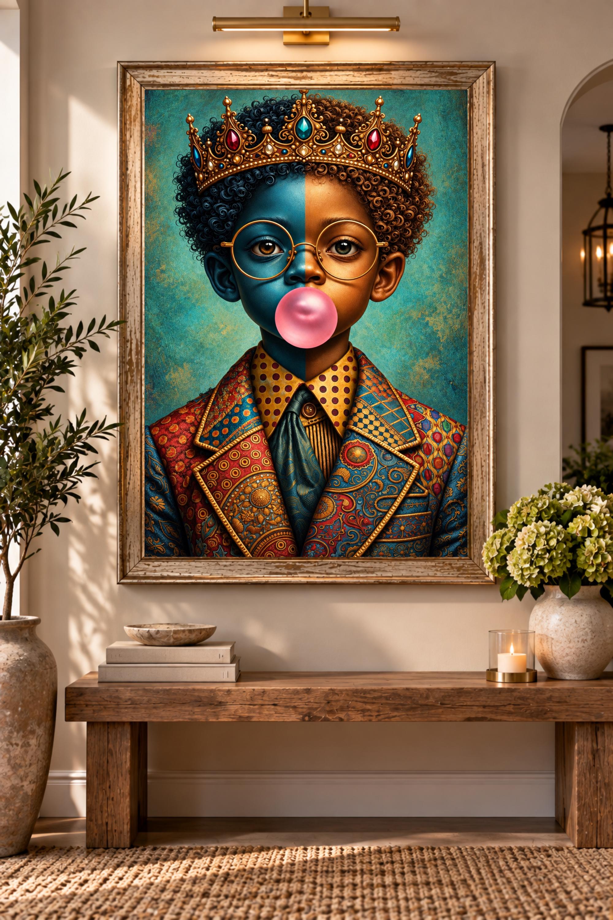 Black Boy Wall Art – Young King Kids Room Printable - Etsy