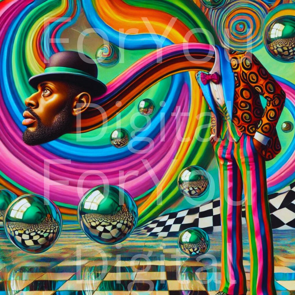 Vibrant Surrealist Art - Psychedelic Wall Decor - Eclectic Bohemian ...