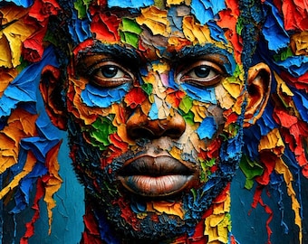 Black Man Wall Art – Abstract Printable