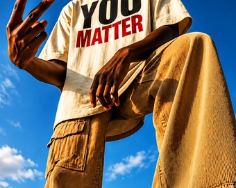 Arte de parede com afirmação para meninos negros – Você importa (imprimível)
