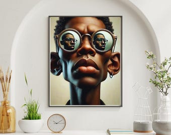 Afrocentric Man Portrait Wall Art