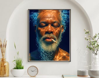 Afrocentric Black Man Art Print – Powerful Modern Wall Art