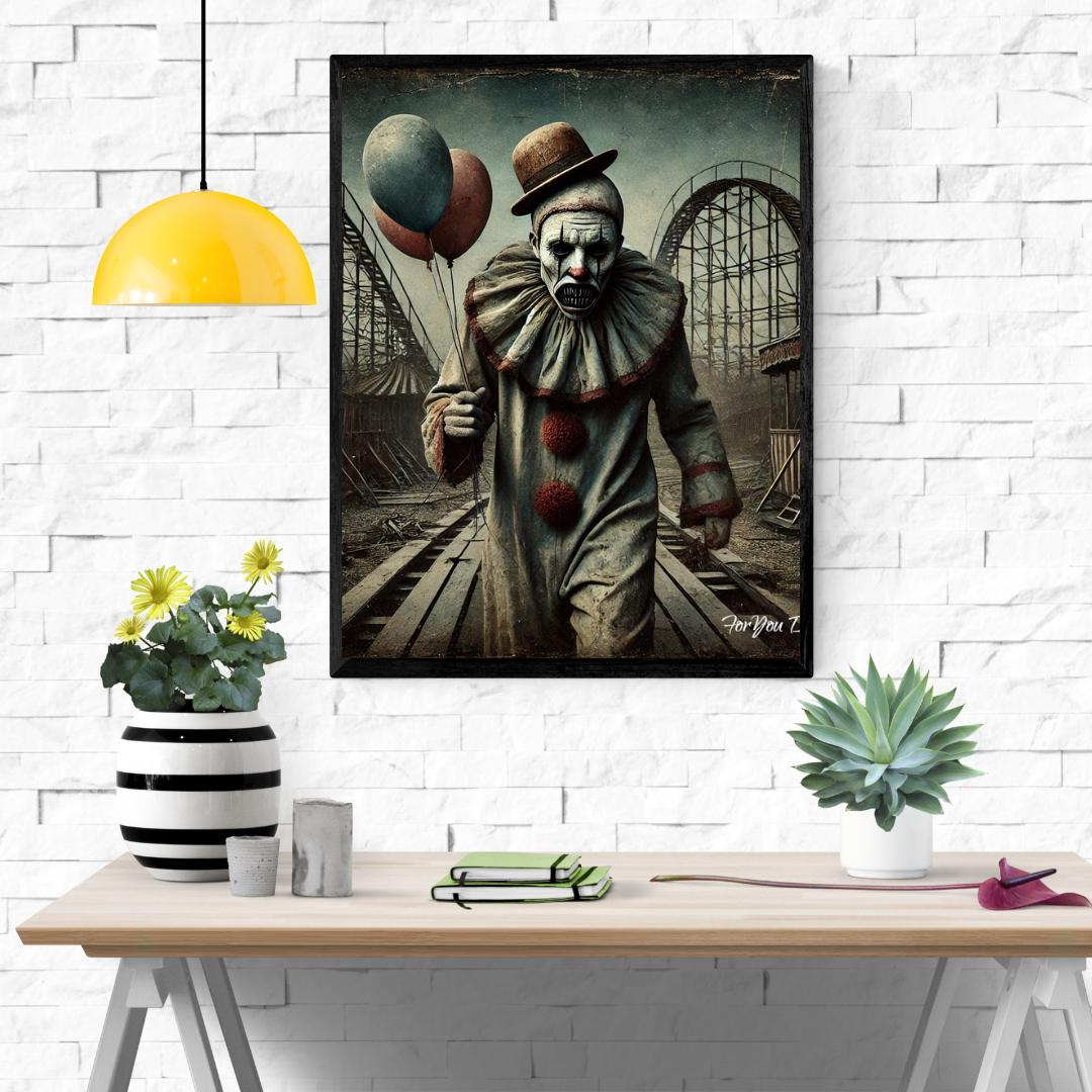 Wettarn Halloween-Deko Set – 6 Clown-Boxen, 12 Ballons, Lichterkette Für Gruselige Zirkus-Party