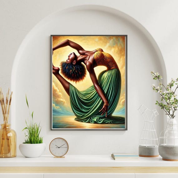 アフロセントリックな女神の壁アート - Etsy 日本