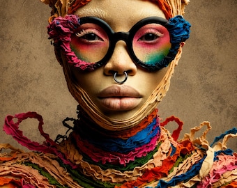 Black Woman Wall Art – Contemporary Afrocentric Printable