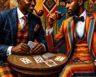 Black Men Wall Art – African American Game Night Printable