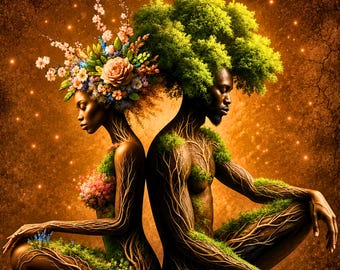 Black Couple Wall Art – African American Love Print