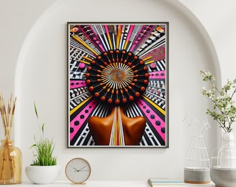 Afrocentric Black Woman Art Print