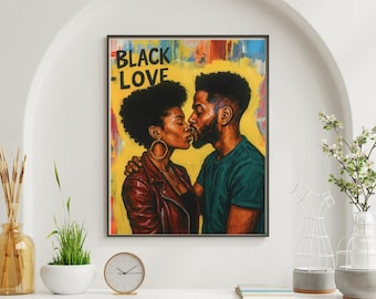 Black Love Wall Art Print