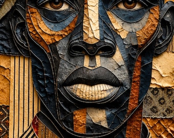 Black Man Wall Art – Geometric Afrocentric Printable
