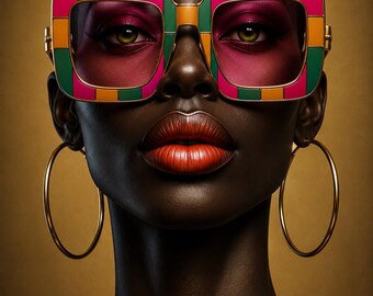 Black Woman Wall Art – Modern Printable