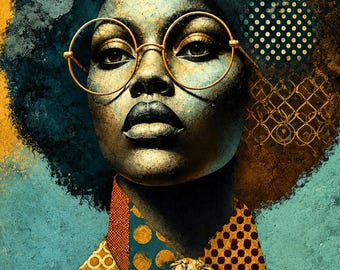Black Woman Wall Art – Modern Afro Printable