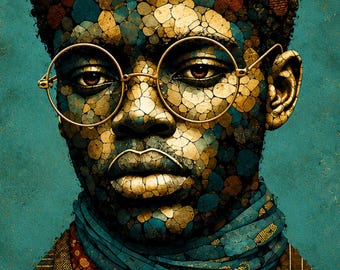 Black Man Wall Art – Abstract Black Art Printable