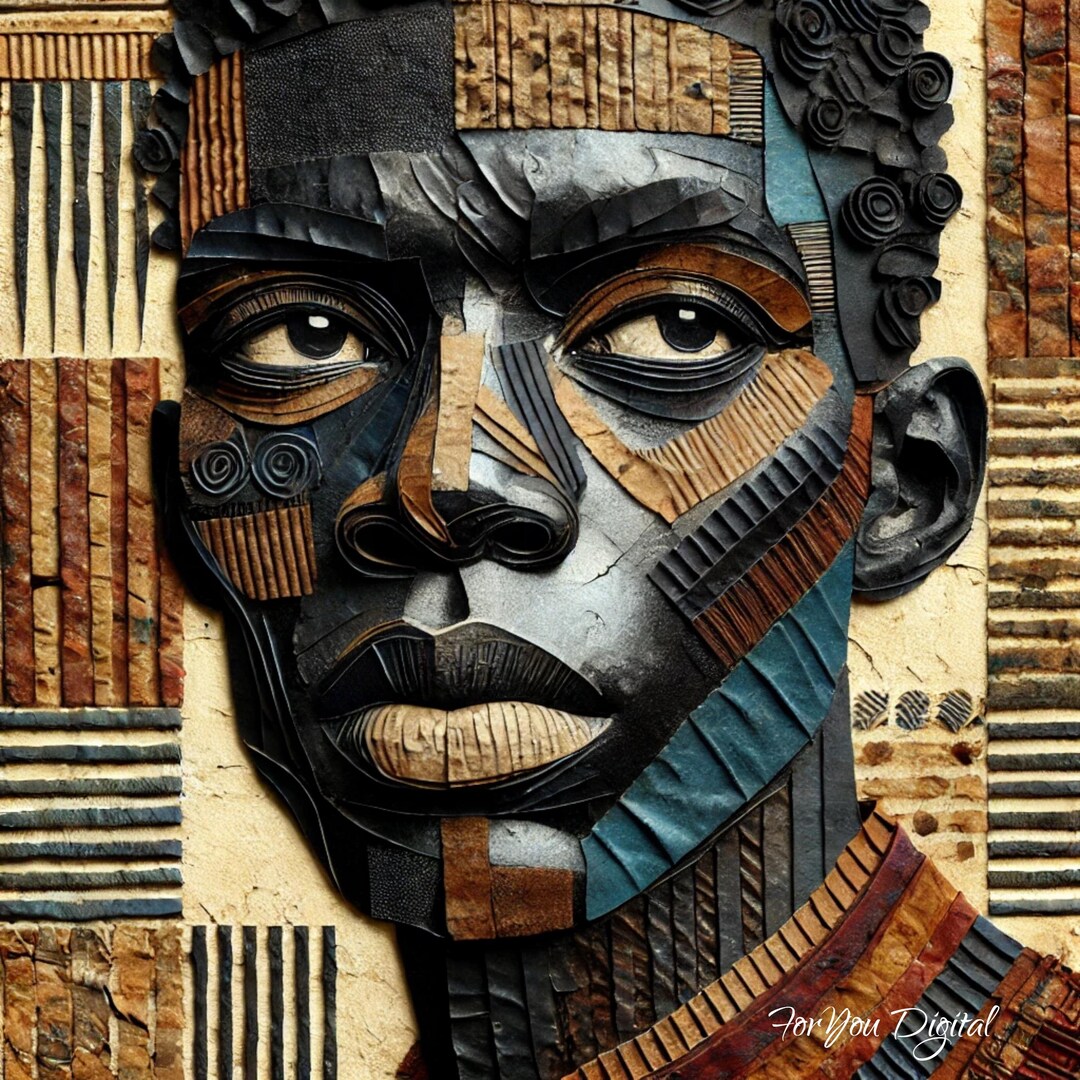 African Wall Art for Living Room Bold African American Man Portrait