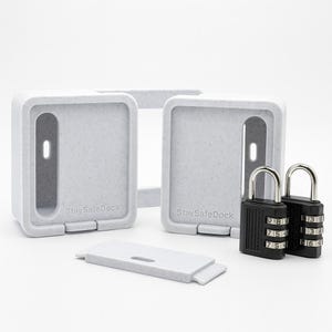 StaySafeDock™: Protetor de tomada, plugue e cabo de carregador de celular impresso em 3D com trava.