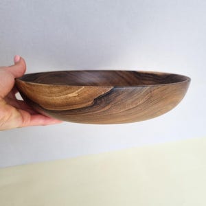 Handmade Walnut Wood Bowl – Eco-Friendly Wooden Serveware, Natural Finish, Rustic Kitchen Decor, Salad or Fruit Serving Bowl