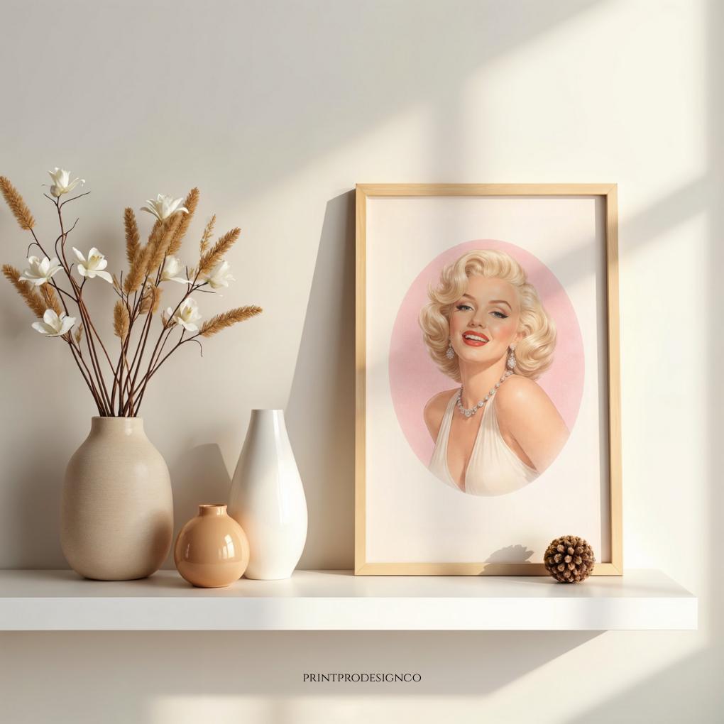 Marilyn Monroe Retro Art Print - Etsy
