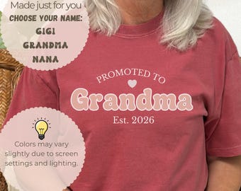 Promoted to Grandma Shirt, New grandma, nana or GiGi Shirt, Grandma Pregnancy Announcement Gift, First Time Grandma, Grandma Gift