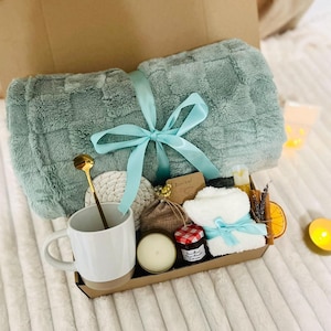 Hug In A Box, Encouragement Gift, Mom Gift Set, Hygee Gift, Thinking Of You Box, Cozy Care Package, Self Care Basket, Anxiety Relief Box