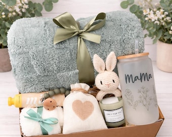 Pregnancy Pamper Box – Self Care Gift for Mom to Be | Relaxation & Comfort Gift Set with Blanket, Candle and Treats