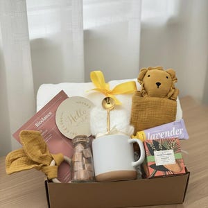 Caixa de presente para recém-nascido, Parabéns pelo bebê, Caixa de presente para nova mamãe, Kit de presente para comemorar a gravidez, Pacote de cuidados para a mãe, Presente para chá de bebê