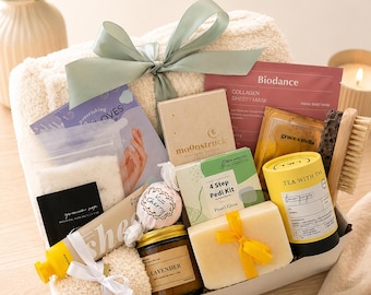 New Mom Pamper Box | Postpartum Care Package | Self Care Gift for New Mom | Baby Shower Gift | First Mother's Day Gift | Mommy Spa Basket