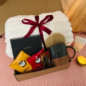 Luxe Birthday Gift Box for Men, Unique Coffee Gift for Him, Men&#39;s Care Package, Self Care Gift Basket For Boyfriend, Dad, Husband, Coworker