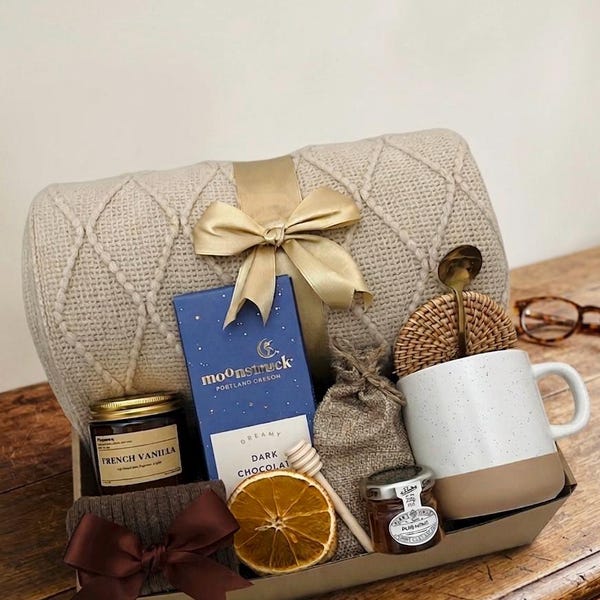 Post Surgery Recovery Gift for Men | Get Well Soon Care Package | Comfort Box with Mug, Socks, Tea & Snacks | After Surgery Gift Basket