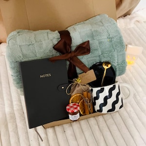 Luxe Birthday Gift Box for Men, Unique Coffee Gift for Him, Men&#39;s Care Package, Self Care Gift Basket For Boyfriend, Dad, Husband, Coworker