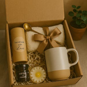 Caixa de presente para alívio do estresse | Pacote de relaxamento e autocuidado para ela | Presente para professor | Presente de spa | Pensando em você | Aniversário ou melhoras