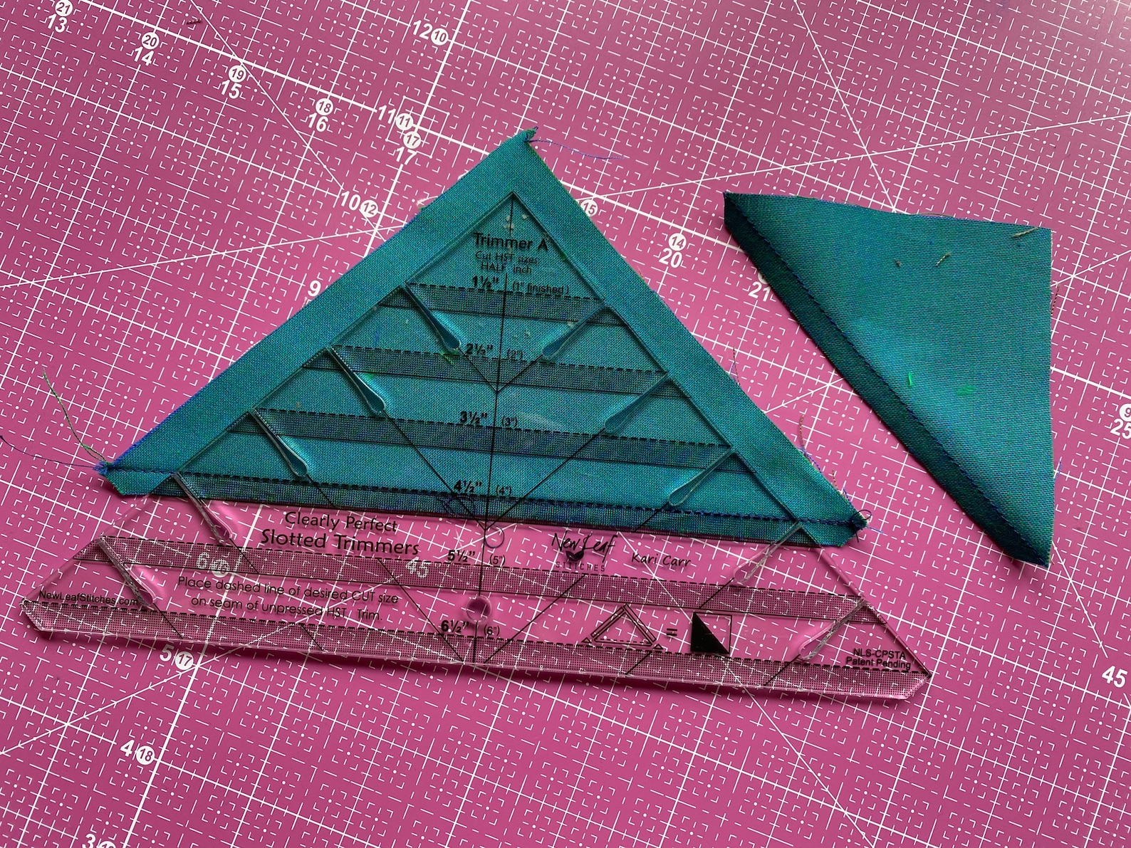 Clearly Perfect Slotted Trimmers Half-square Triangle Rulers - Etsy