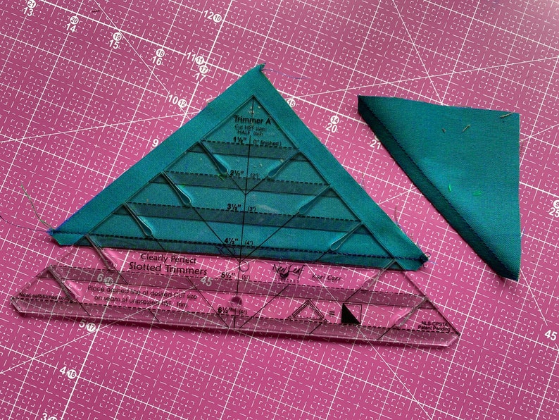 Clearly Perfect Slotted Trimmers HalfSquare Triangle Rulers Etsy