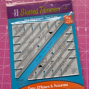 Clearly Perfect Slotted Trimmers Half-Square Triangle Rulers