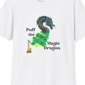 Puff the Magic Dragon Pot T-Shirt, Smoking Pipe Design Tee, Unisex Marijuana Shirt, Stoner Birthday Gift, Zaza lifestyle Birthday gift shirt