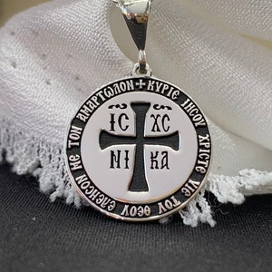 Collier religieux en argent, collier IC XC Nika pour femme et homme