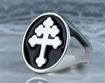 Lorraine Cross Ring: Sterling Silver Christian Jewelry Gift