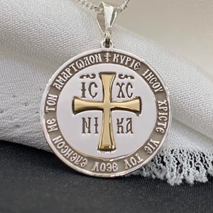 Collier religieux en argent, collier IC XC Nika pour femme et homme